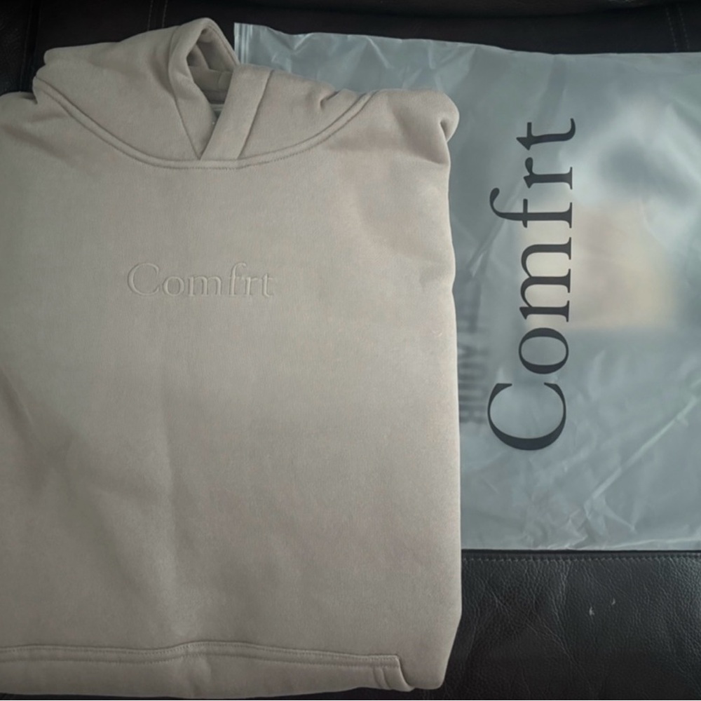 Comfrt Signature Unisex Sweatsuit set. Cozy nude Hoodie and Sweatpants Set